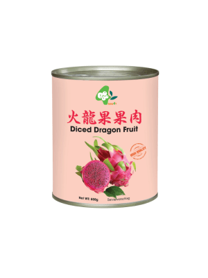 Canned Dragon Fruit for Bubble Tea – Diced (850 g)